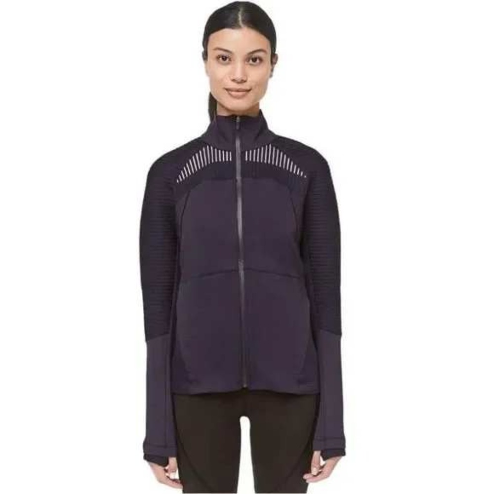 Lululemon Chill Going Strong Reflective Jacket Navy Blue Size 10